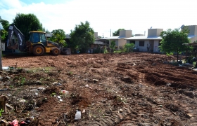 Limpeza dos terrenos e aterro foram feitos pela Secretaria de Obras