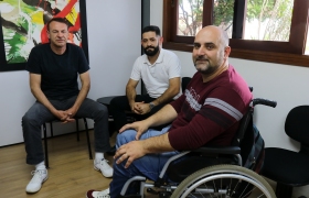 Eder Ciceri em visita a empresa BR Sul Palmilhas